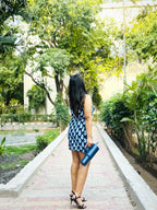 Indigo Whimsy Mini Dress